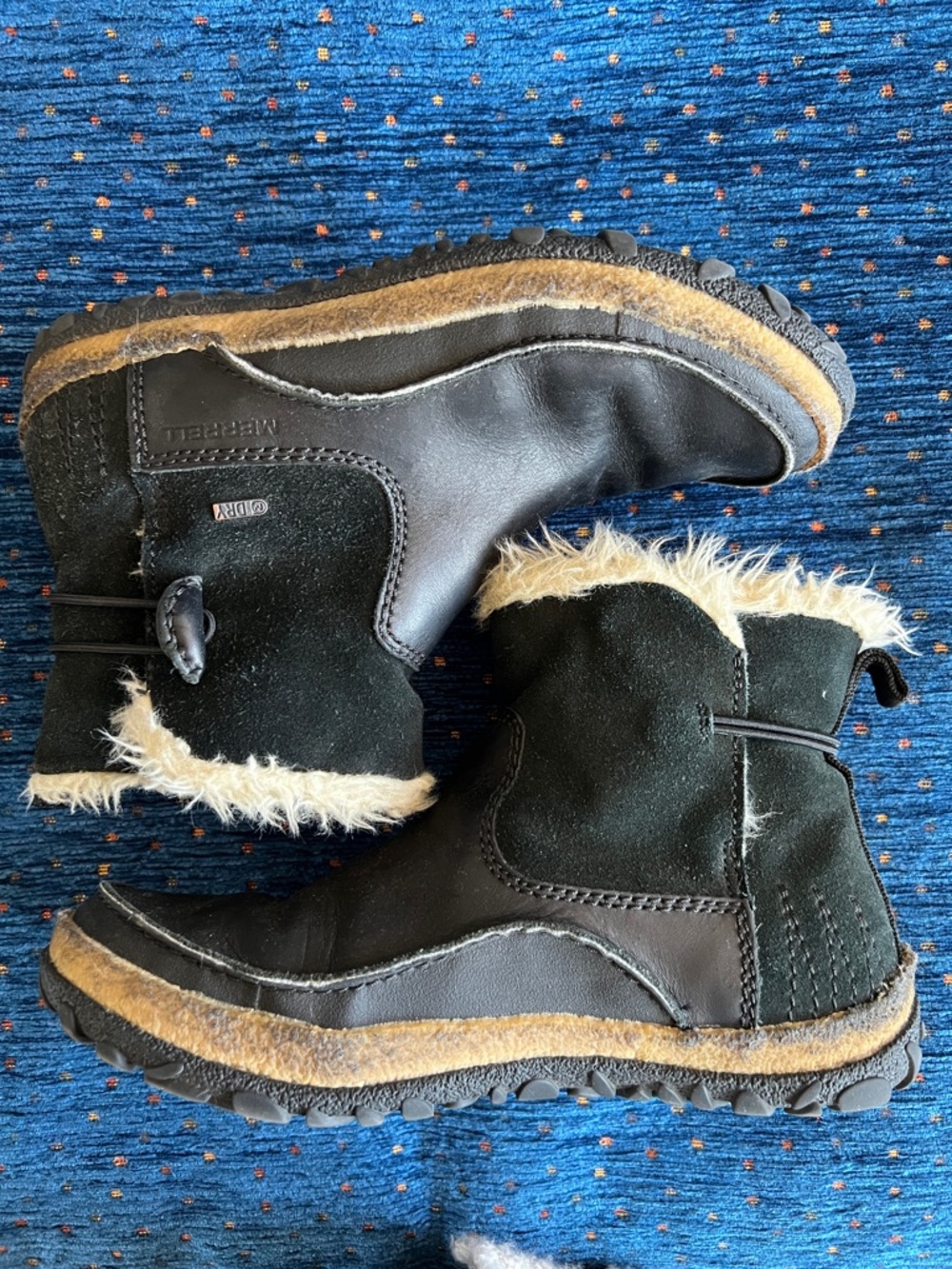 Merrell “Tremblant” low winter boots w/ faux-fur size 8.5, leather & suede - Picture 9 of 9